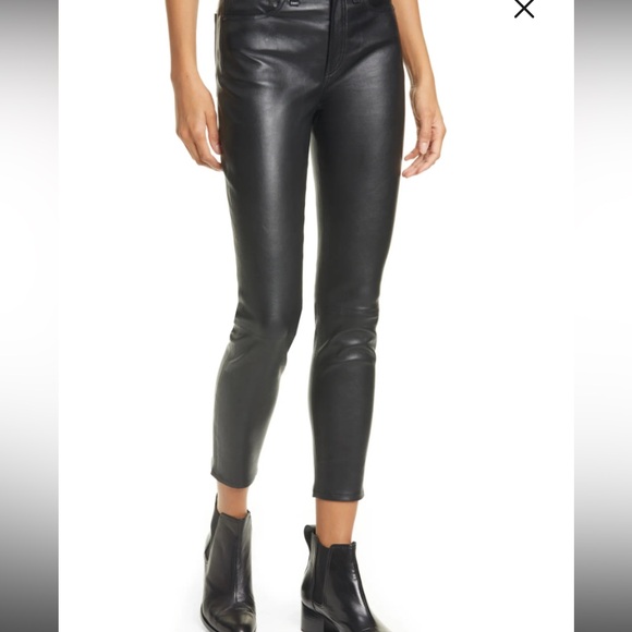 NWT Rag & Bone Nina High-Rise Skinny Black Leather Pants
size 23 - Picture 9 of 17